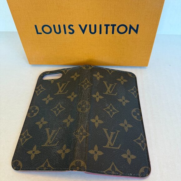 Authentic Louis Vuitton Monogram iPhone 7/8 Phone Case Brown Pink M63401 - Picture 4 of 7